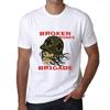 Men's Graphic T-Shirt Broken Bones Brigade Shirt - Military Skull Tee