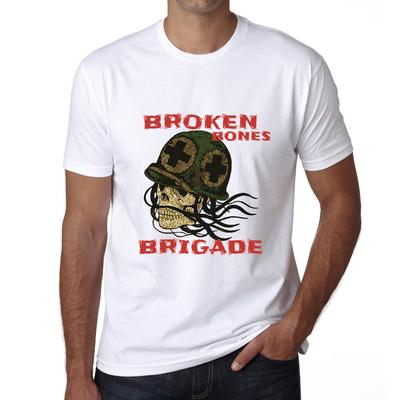 Мужская футболка с рисунком Broken Bones Brigade Shirt - Футболка с черепом в стиле милитари