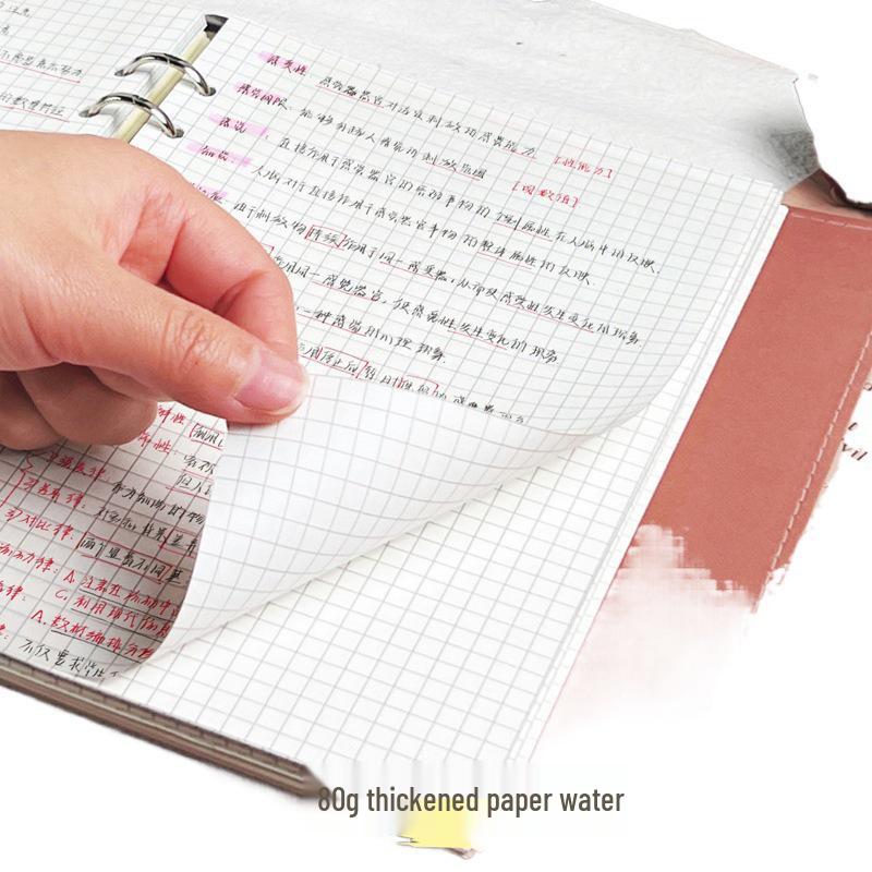 Кожаный блокнот B5/A5 на кольцах со съемной пряжкой - Идеально подходит для аспирантов