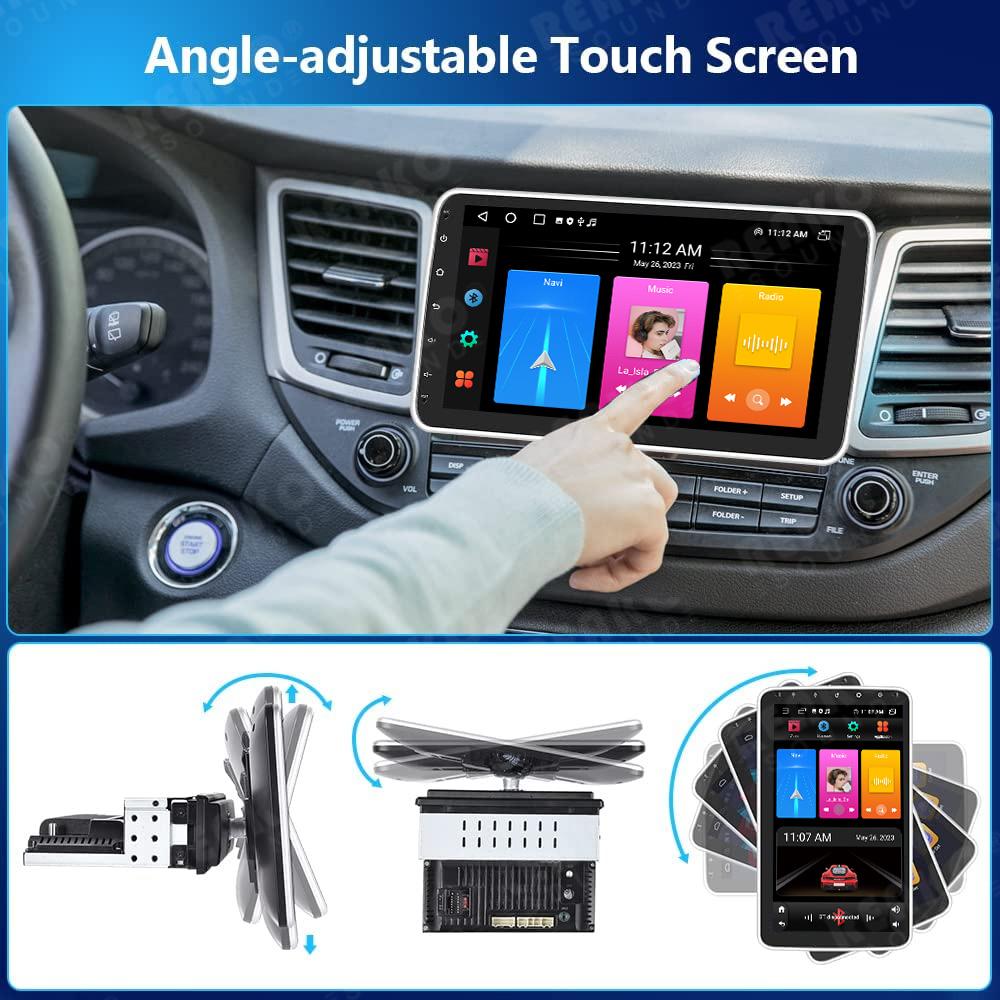 1 din Carplay Android Auto 9-дюймовый вращающийся на 360° сенсорный экран автомобильное радио WIFI GPS USB BT Автомагнитола Мультимедийный проигрыватель