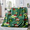 Grinch Theme Printed Blanket - Perfect for Couch, Bed, Travel & Outdoor Use | Machine Washable, Cozy & Durable.