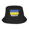 Панама с украинским флагом Уличный стиль Рыбацкие кепки для унисекс Повседневные Охота Солнцезащитные кепки Складная конструкция