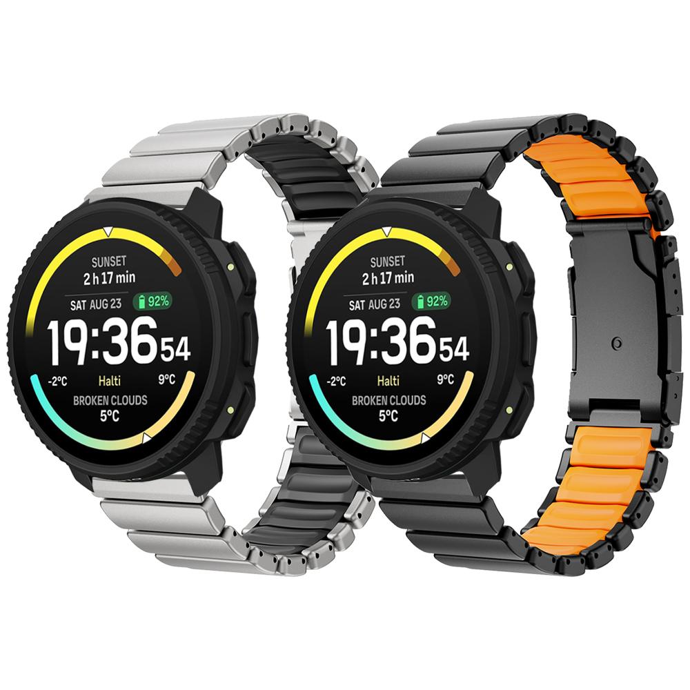 22-миллиметровый титаново-силиконовый ремешок для Suunto Vertical 2 / Run / RACE 2 S / Ocean Band Браслет для Suunto 5 9 Peak Pro