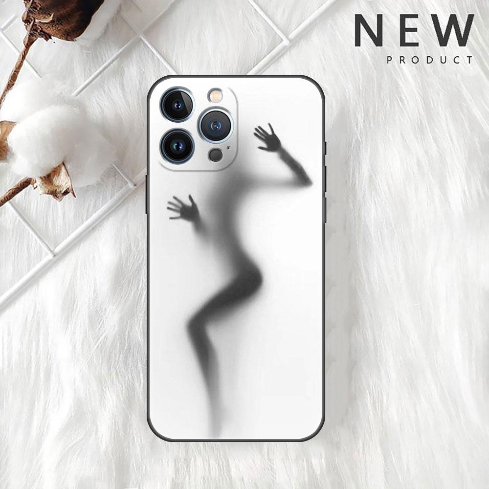 Чехол для Apple iPhone 14 11 13 12 Pro 7 XR X XS Max 8 Plus 6 6S SE 2022 13Pro черный мягкий телефон Funda Sexy Funny Girl