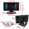 6 In 1 Vehicles Gauge 12V Car Universal Fit Water Temperature Digital Temp Measure LCD Screen Voltage Meter Oil Pressure