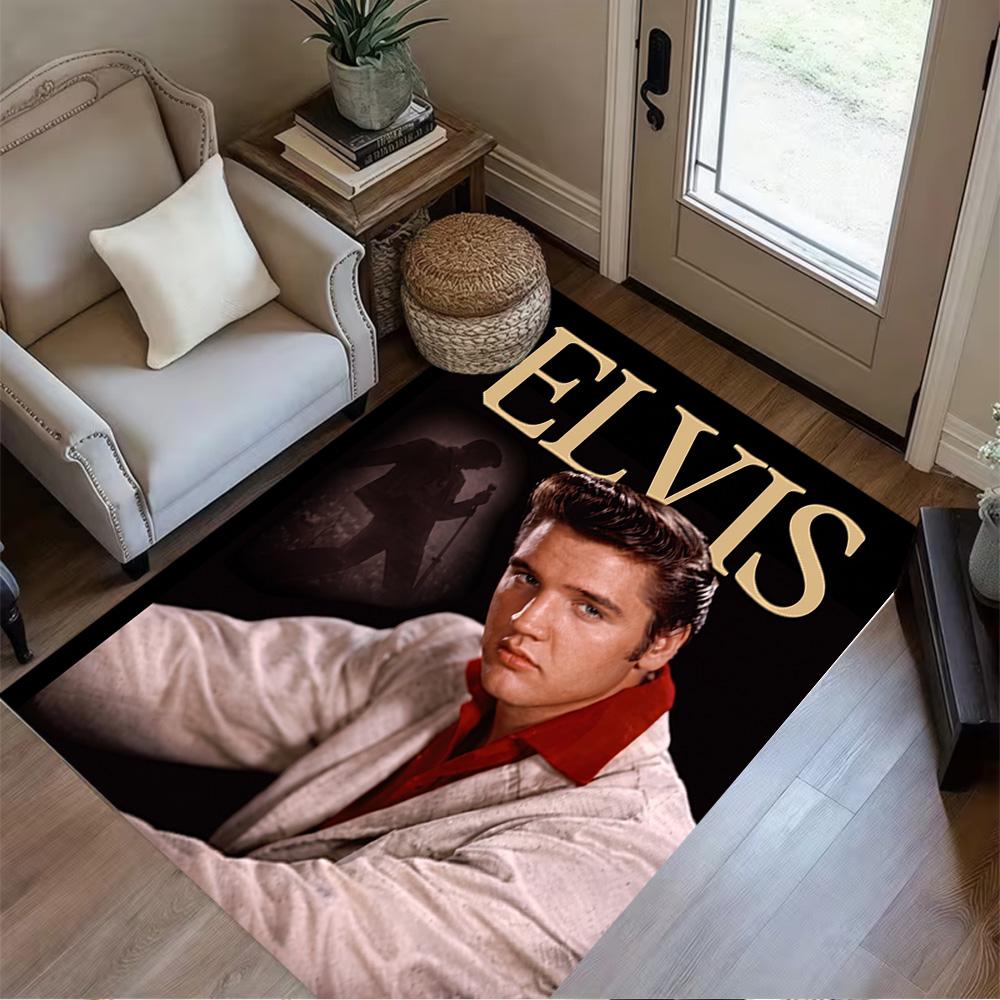 Elvis Presley: Music Legend Area Rug Suitable for Entryway Dining Room Hallway Living Rooms Antislip Carpet Decorate Offices Birthday/Christmas Gift
