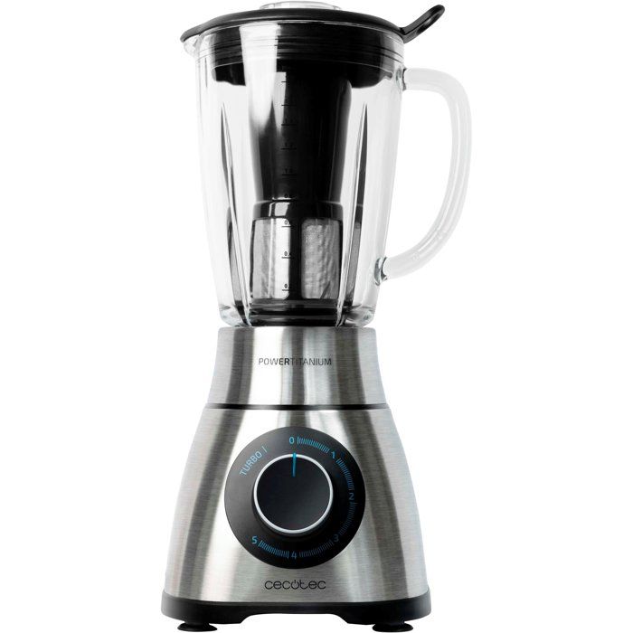Mixeur - CECOTEC - Power Black Titanium PefectiMix - 2000 W - 1,8 L - Bol en verre - Inox / Noir