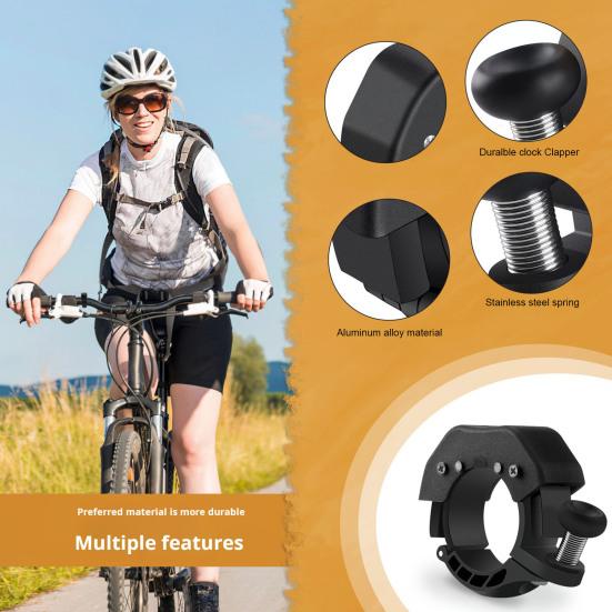 Bicycle Bell with Washers Wrench Lightweight 85dB Crisp Loud Sound Universal MTB