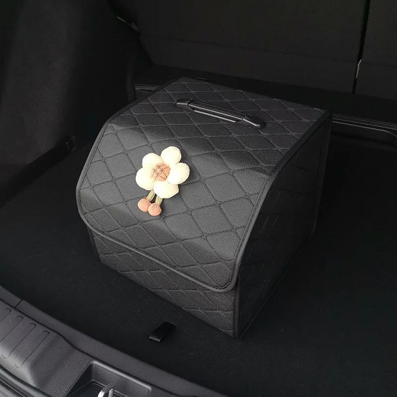 Органайзер для багажника автомобиля большой вместимости, бытовая многофункциональная сумка для хранения, складная кожаная, для укладки и наведения порядка, аварийные ящики для хранения