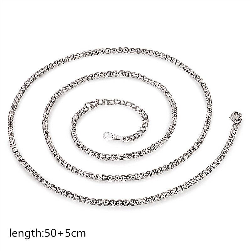 Classic Lotus Lucky Buckle Pendant For Women Jewelry Trendy 925 Silver Sweater Chain Long Necklace Retro Ethnic Men Necklace