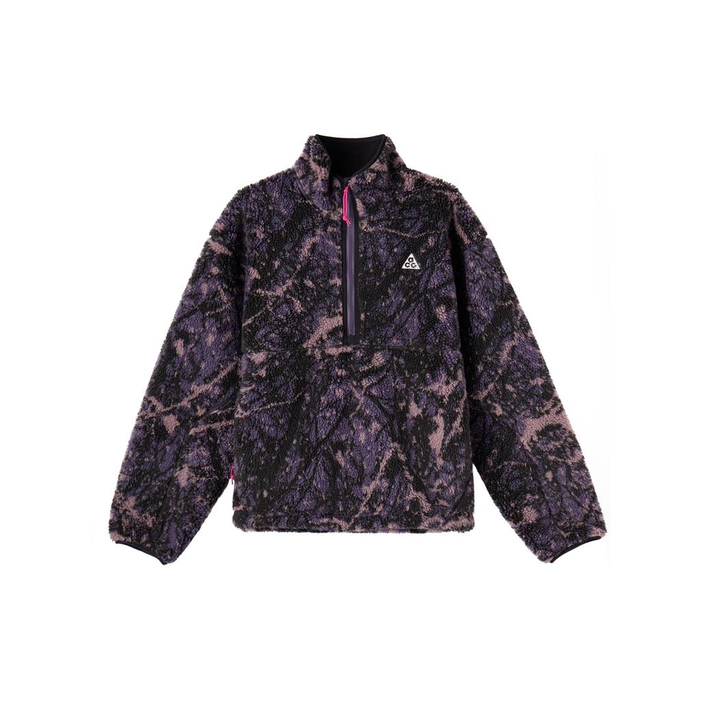 Nike ACG Therma-Fit Adv Canwell Glacier Comfortable Soft Loose Collar Fleece Jacket Men Jacket Dark-Purple Black White FZ8623-573