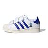 Originals Superstar Casual Comfortable Slip-Resistant Durable Low-Top Kids Skate Shoes Kids Sneakers White Blue IE8249