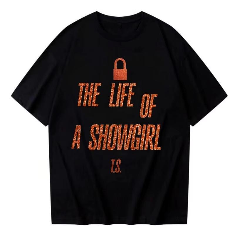 Taylor New Ablum The Life of A Showgirl Fashion Summer Women CottonT Shirt HarajukuTrend T.S O-Neck Casual Short Sleeve Top