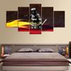 Unframed 5 Panel Firefighters Fireman Hero Modern Canvas HD Print Posters Wall Art Picture Paintings for Living Room Home Decor