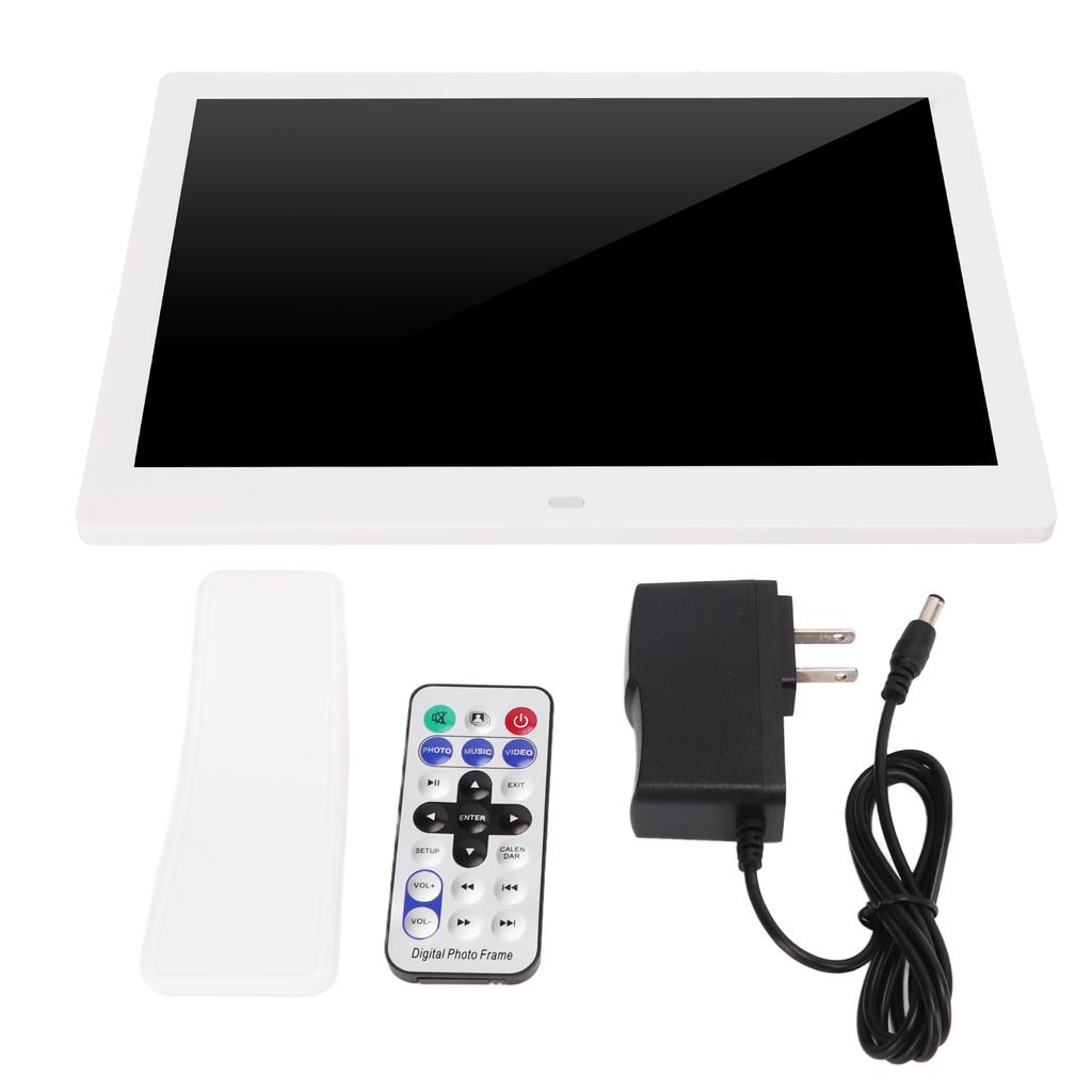 Digital Photo Frame 12in Electronic Photo Album HD MP3 MPEG4 Picture Player with Smart Remote