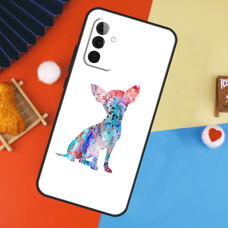 Чихуахуа Лицо Цветочный Чехол для Собаки Для Samsung Galaxy A16 A26 A36 A56 A17 A55 A35 A15 A52 A32 A12 A53 A33 A13 A14 A34 A54