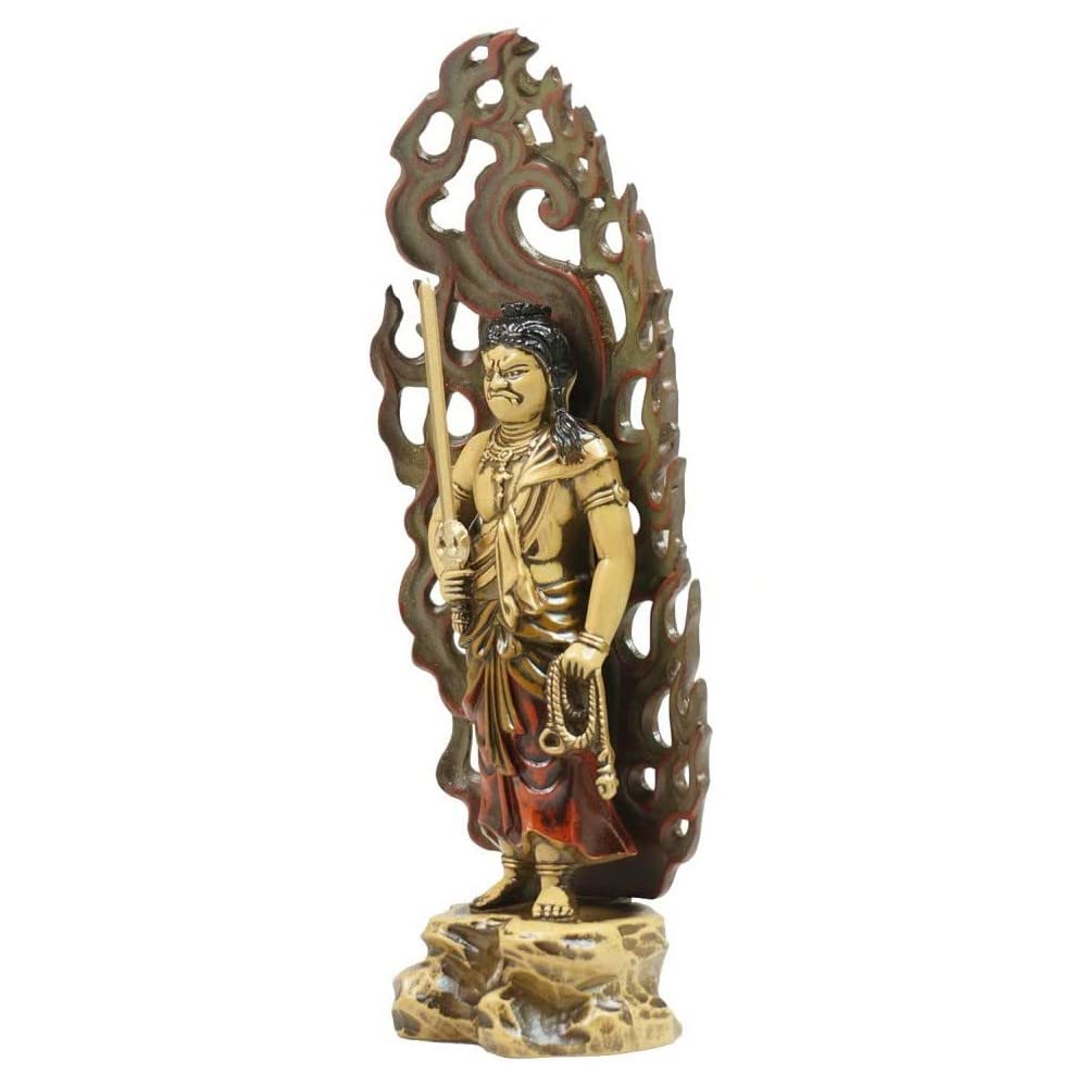 Желтый Fudo Myoo окрашенный сплав Fudo 15.5 см [статуя Будды] (Желтый Мюу)