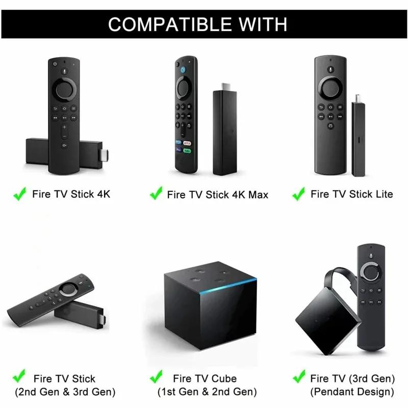 Умный голосовой пульт дистанционного управления Замена ТВ-стика 4K MAX Lite Fire Cube Умный пульт Работает с Alexa для Fire Stick TV 3-го поколения