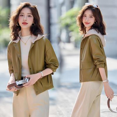 Куртка-пальто из овчины для миниатюрных женщин с капюшоном - Коллекция Осень/Зима 2025 с длинным рукавом