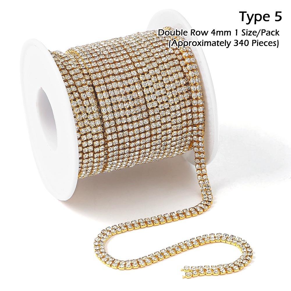 Золотисто-серебристая кисточка AB плотная цепочка со стразами плотная цепочка с когтями блестящие украшения цепочка со стразами блестящая отделка аппликация