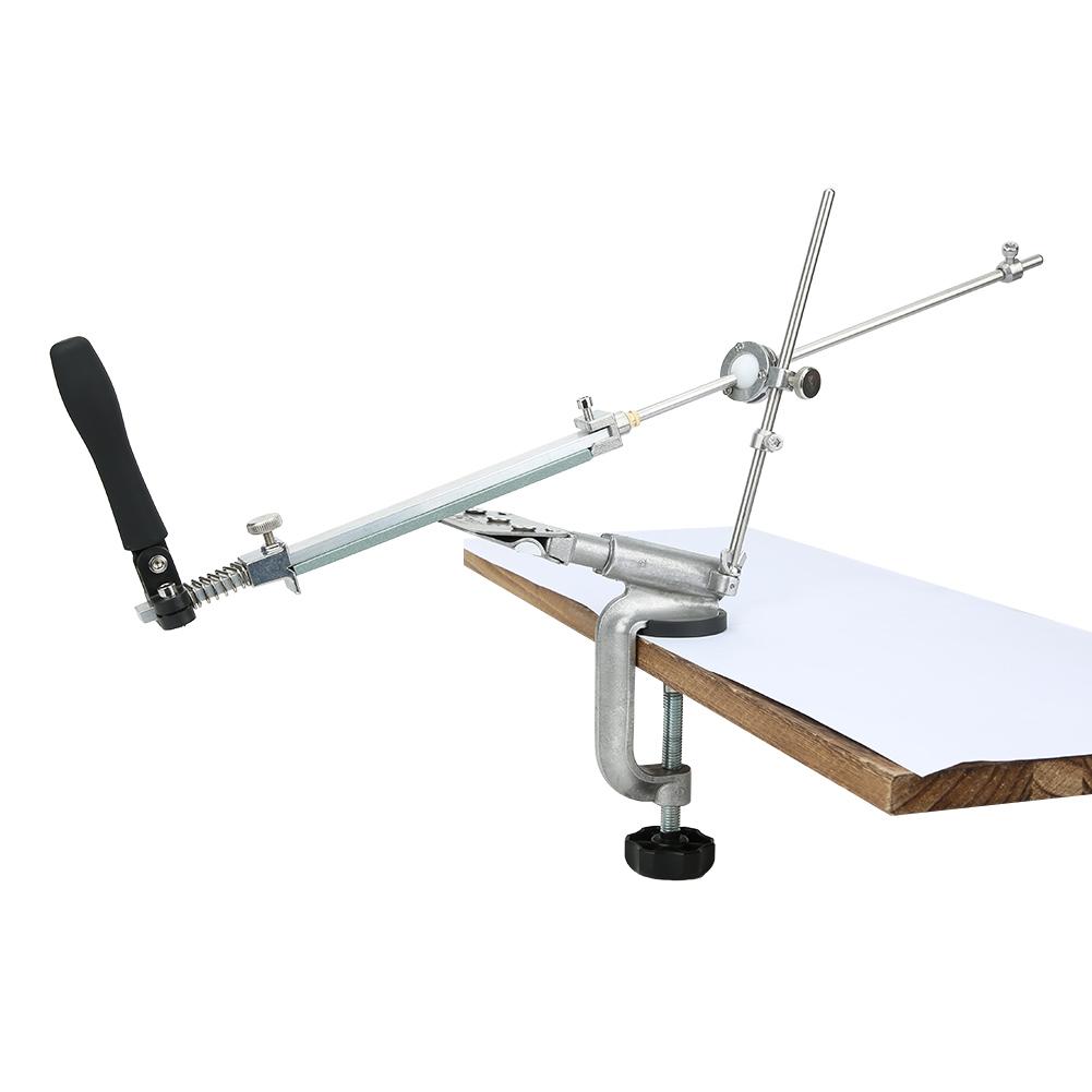 Точилка для ножей с фиксированным углом, двусторонний кронштейн для кухонной точилки с 4 точильными камнями