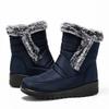Модные толстые плюшевые водонепроницаемые зимние ботинки для женщин, нескользящие ботинки до середины икры из искусственного меха, женские уличные ботинки на толстой подошве с хлопковой подкладкой