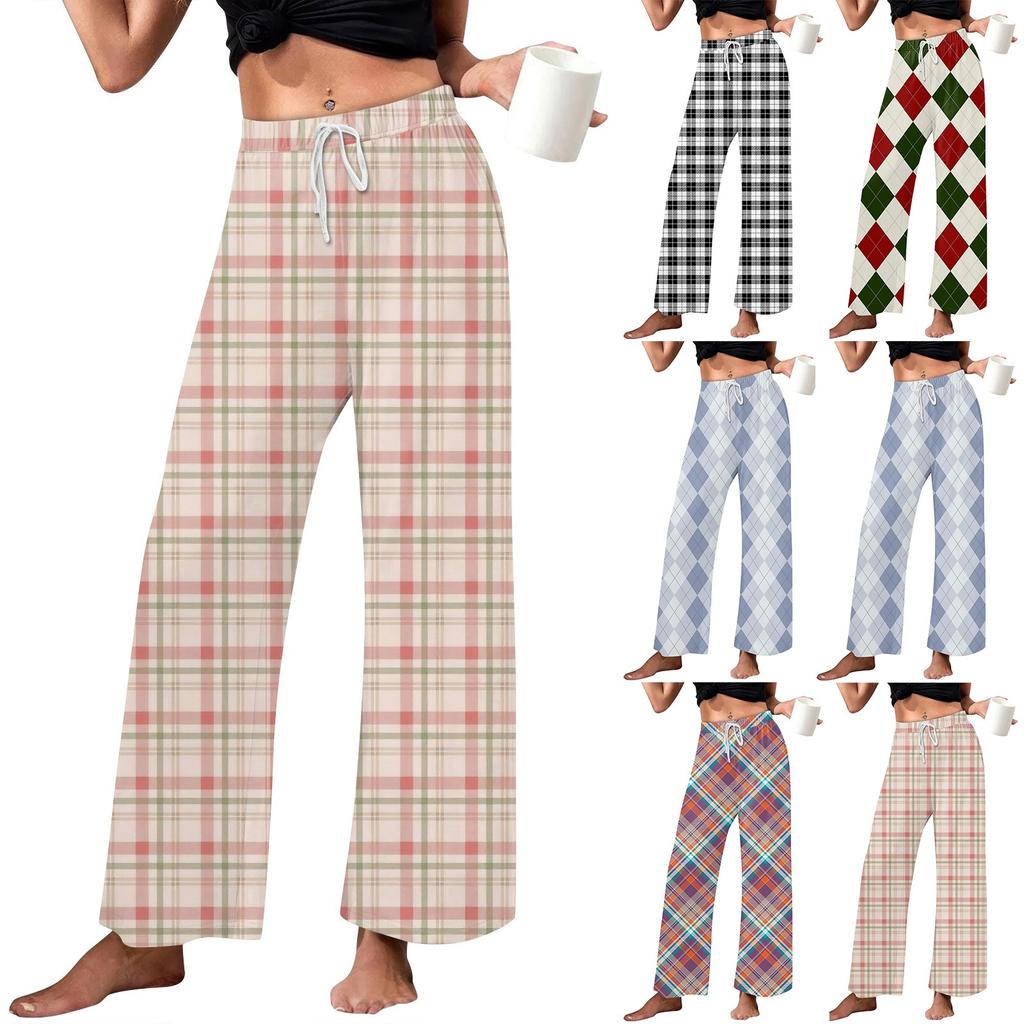 Women's Allover Printed Home Pants Sleeping Pajama Pants Long Pants Pajama Pants Yoga Pants