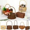 Imitation Rattan Kitchen Storage Basket Sundries Organizer Garden Picnic Basket