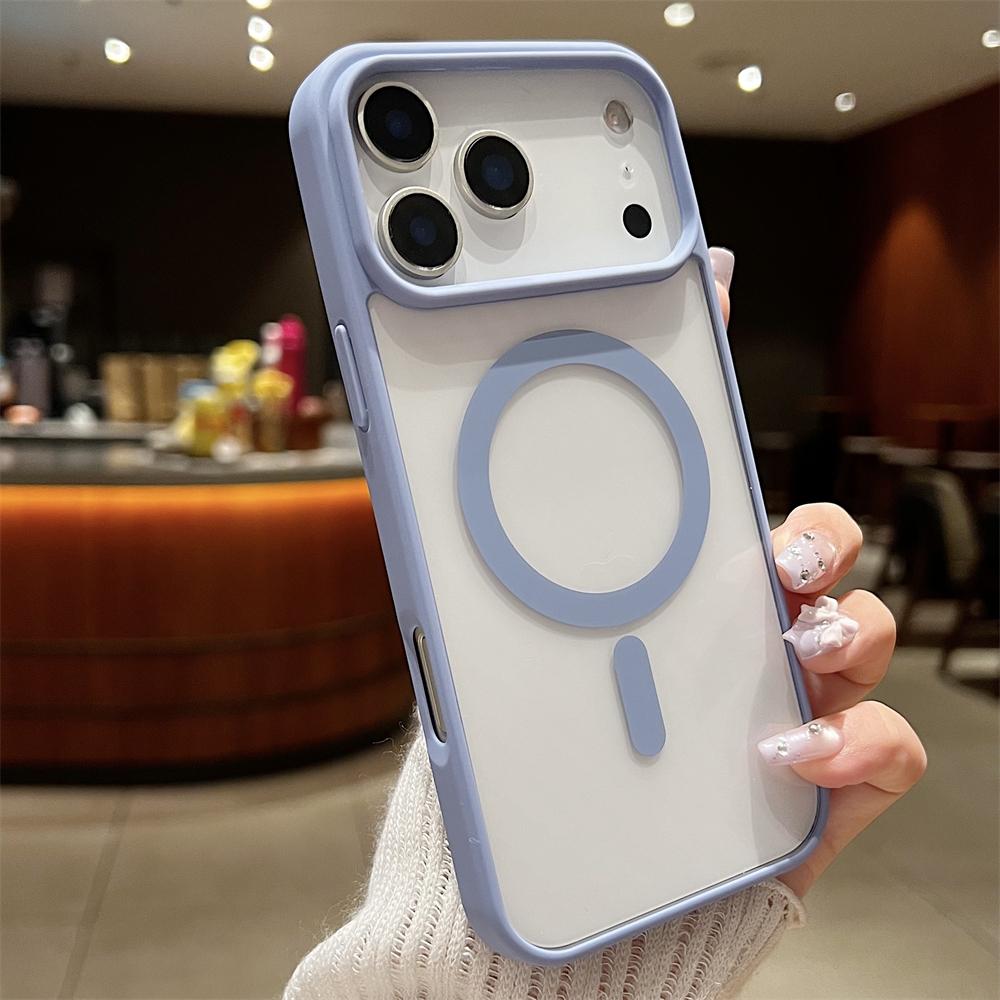 Роскошный противоударный чехол с магнитной фиксацией для iPhone 17 Air 16 15 14 Plus 13 12 11 Pro Max для беспроводной зарядки MagSafe Чехол-накладка