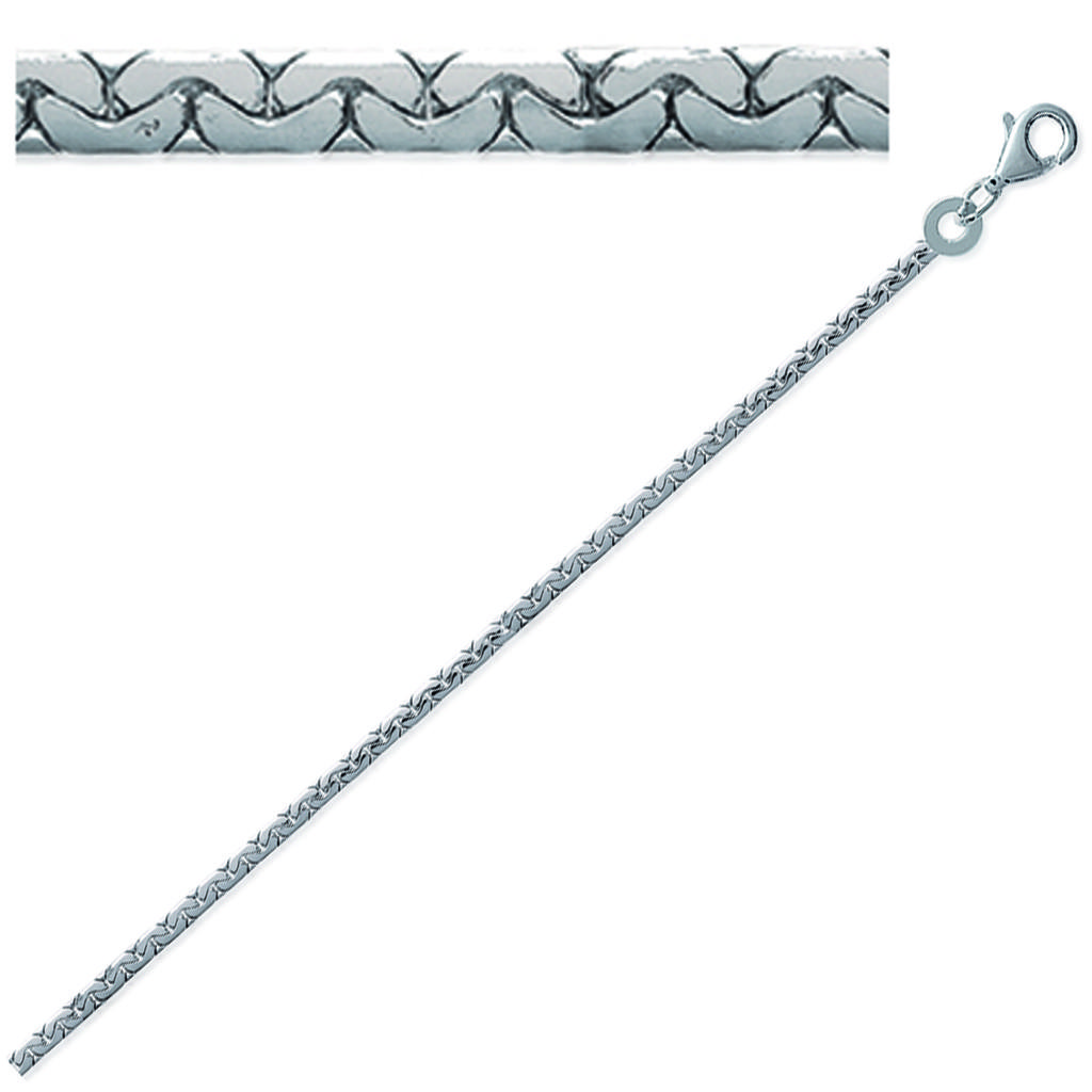 Les Trésors De Lily [C7429] - Silver 'Bean' Silver Bracelet - 18 Cm 2 Mm