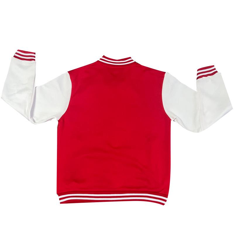 Мужская флисовая бейсбольная куртка Cross-Border: Классический свободный крой, воротник-стойка, застежка на пуговицы для осени и зимы.