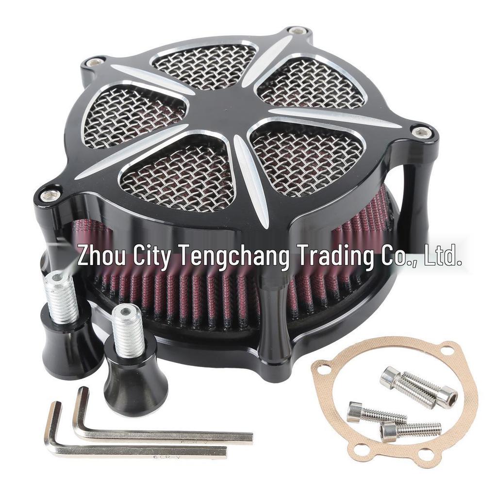 Large Air Filter for Motorcycle: Fits Glide, Dyna, Road King, Fat Boy, Inheritor, Breaker Models