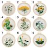 Needle Thread Ornament DIY Crafts Flower Embroidery Needle Punch Embroidery Hoop Cross Stitch Kit