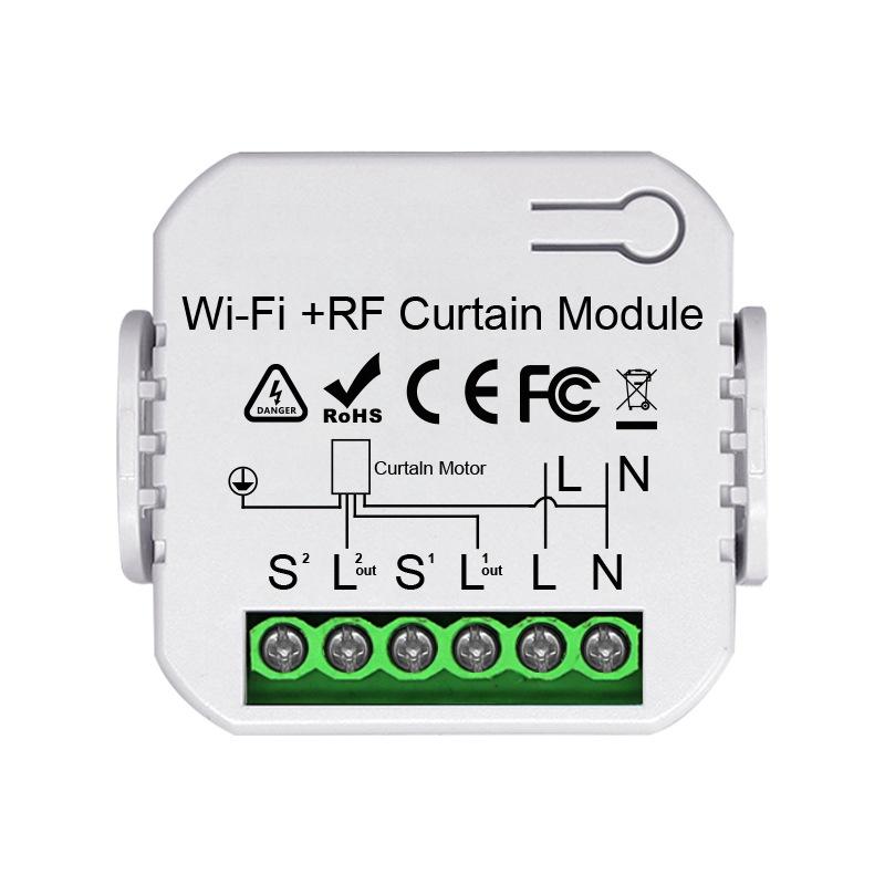Модуль умного выключателя для штор Wi-Fi RF с дистанционным управлением, таймером и связью по сценам для умного дома