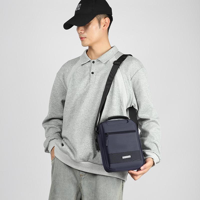 Мужская портативная сумка-мессенджер большой вместимости, вертикальная, модная, многофункциональная, на одно плечо, повседневная деловая дорожная сумка