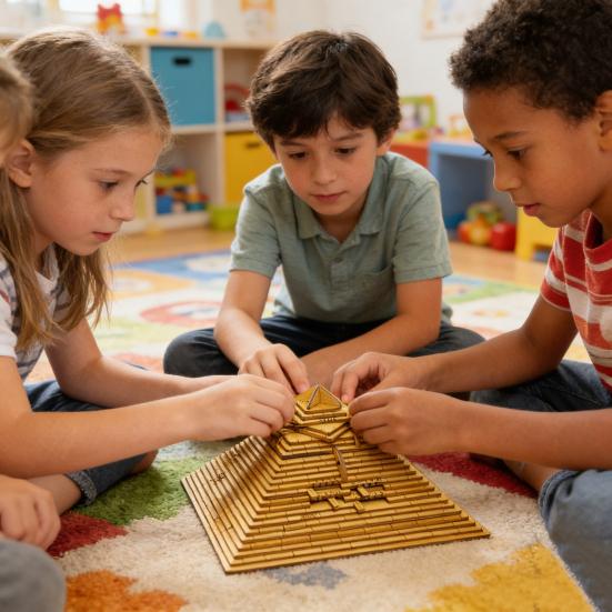 Wooden Pyramid Decryption Mystery Toy 3D Wooden Pyramid Puzzle Riddle Game Brain Teaser Educational Toy for Adults Teens
