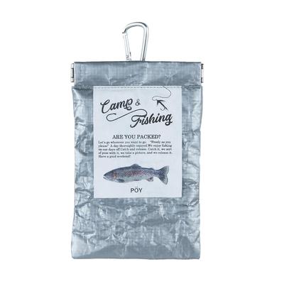 Hemmings POY FISHING Радужная форель Мешочек для мусора с карабином и боковым карманом, Серебристый, Прибл.. 10.5 x 16 см, 1487903