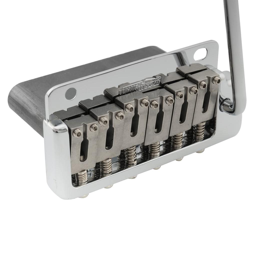 Wilkinson Тип поддержки мензуры Струнодержатель Тремоло Бридж Стальное седло Полный блок Импорт Для Страт Хром WVP2-SB 10,8 мм 2-точечный Япония/Корея Гитара,