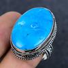 Natural Arizona Turquoise Gemstone 925 Sterling Silver Jewelry Ring Size 10 W5F71