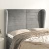 Headboard with Wingback in Light Grey 147 x 23 x 118 128 cm Velvet