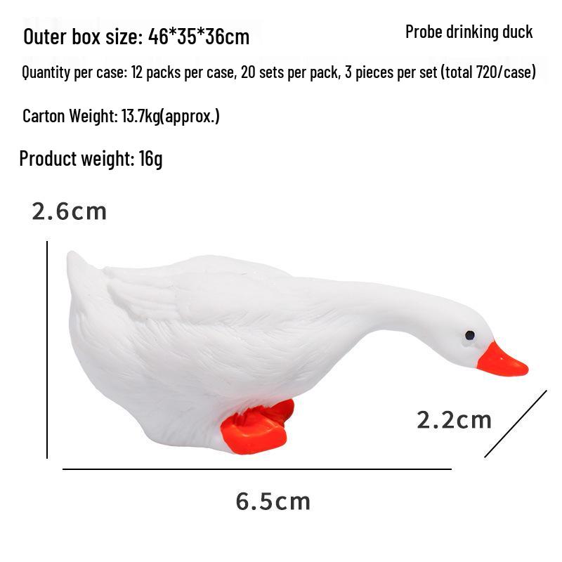 Resin Duck Decoration for Fish Tank and Outdoor Garden Micro Landscaping Water Features