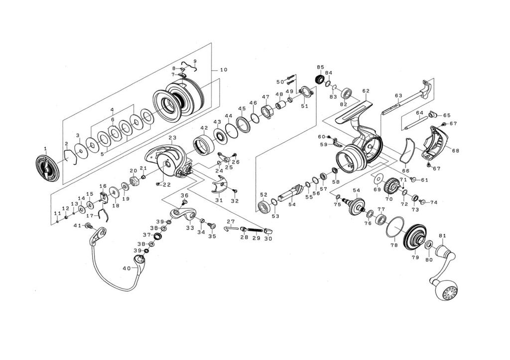Daiwa Genuine Parts 22 Cardia SW Spool Part 10 Part 128E86 4000D-CXH (2-9) Number Code