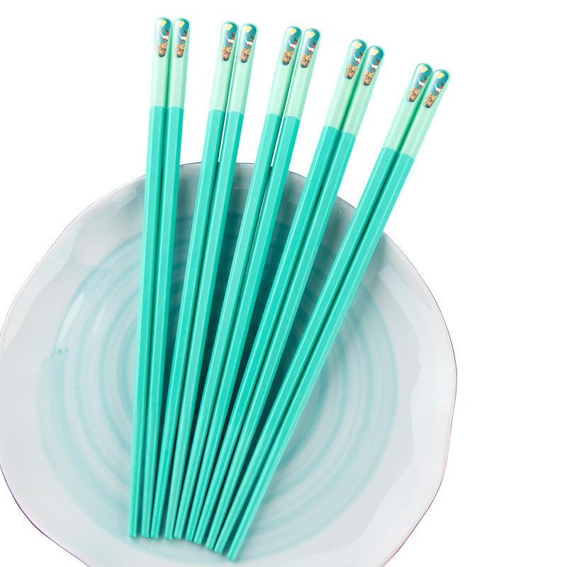 5 Pairs High Temperature Resistant Non-slip Japanese Sakura Chopsticks Household Reusable for Sushi Hashi Food Sticks Tableware