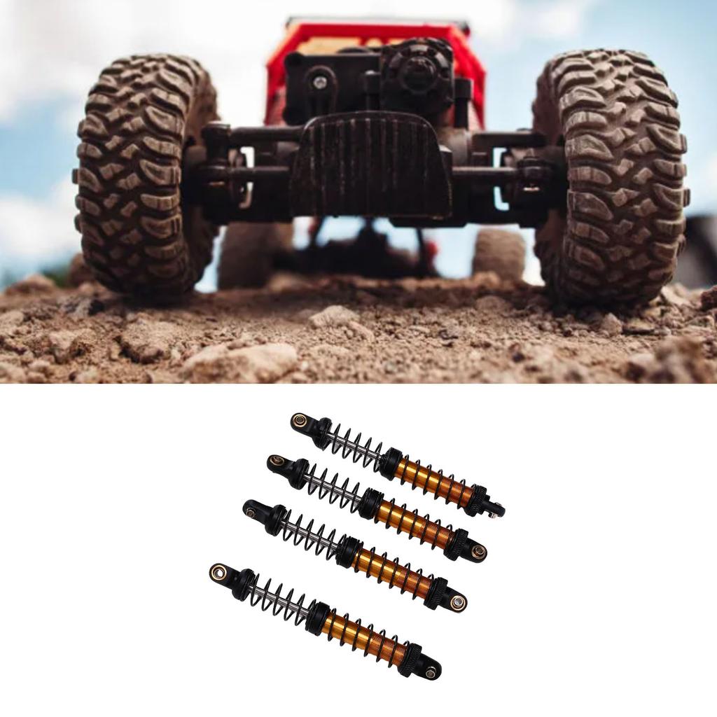 4pcs RC Car Shock Absorber Alloy 100mm Double Springs Shock Damper for 1/10 RC Crawler Off Road Car