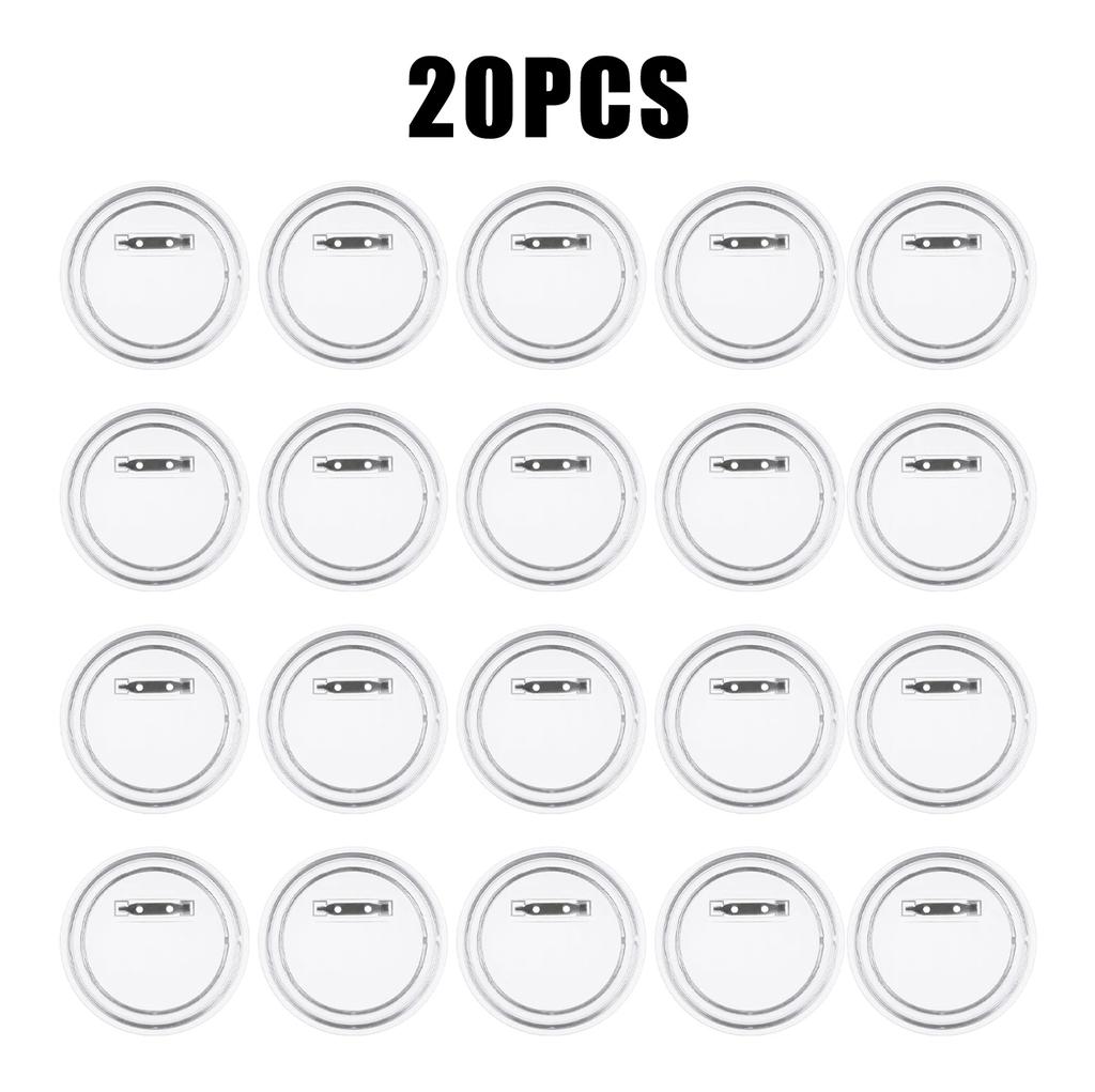 Acrylic Circle Badge Making Kit Pin Button Backs Craft Supplies Round Name Tag Blanks DIY Crafting Materials