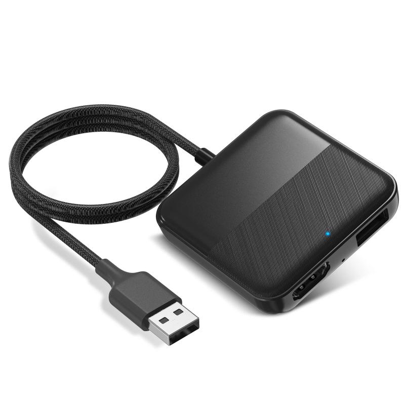 Конвертер-компаньон для автомобильного ТВ, подключает Fire/Google TV Stick к штатным автомобилям с CarPlay, для просмотра ТВ и видео, автомобильный аксессуар