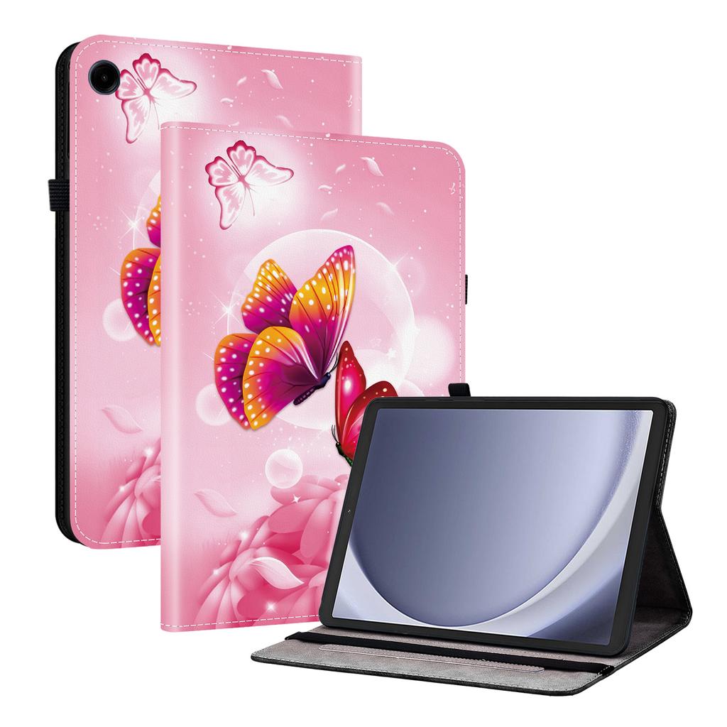 Кожаный чехол для Samsung Galaxy Tab A11 с принтом, подставка, чехол для планшета с отделениями для карт