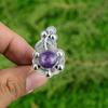 Chevron Amethyst Gemstone Sterling Silver New Solitaire Flower Crown Chakra Ring
