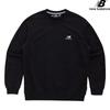 New Balance Half Club Nbncd11013 Bk Basic Small Logo Sweatshirt StAndard Fit Men And woMen