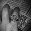 Adjustable Open Ring Men Women Vintage Tree Of Life Design Plated Geometric Leaf Band Minimalist Unique Jewelry